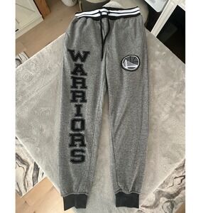 UNK NBA Golden State Warriors Basketball Gray Black Sweatpants Jogger Pants.